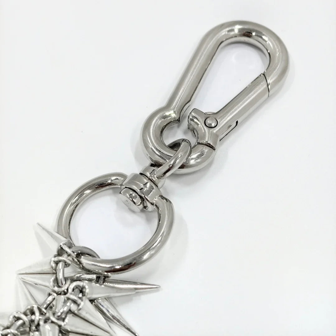 Rivet Charm Belt Loop Keychain — vista laterale