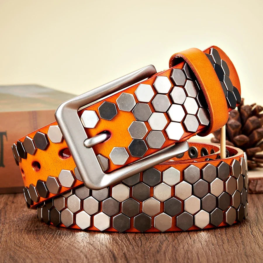 Rivet Studded Hexagonal Belt — in alternativa