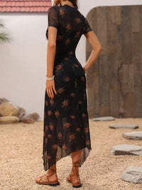Rose Thorn Print Mini Dress — dettaglio