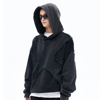 Rough Cut Segmented Hoodie — vista laterale