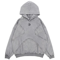 Rough Cut Segmented Hoodie — vista posteriore