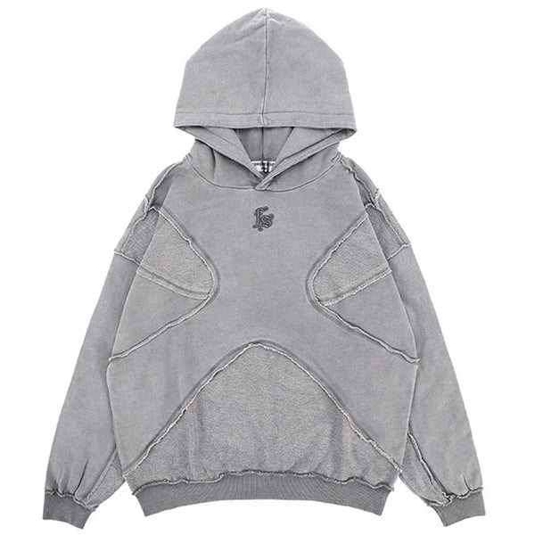 Y2K Rough Cut Segmented Hoodie
