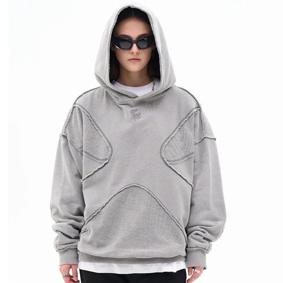 Rough Cut Segmented Hoodie — dettaglio