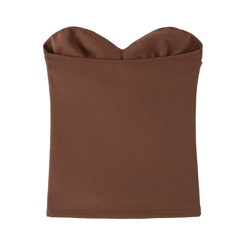 Ruched Backless Bandeau Tube Top — dettaglio della stampa