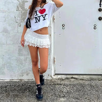 Ruffled Mesh Mini Skirt — in alternativa