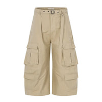 Safari Style Barrel Baggy Cargo Shorts Jorts — vista posteriore