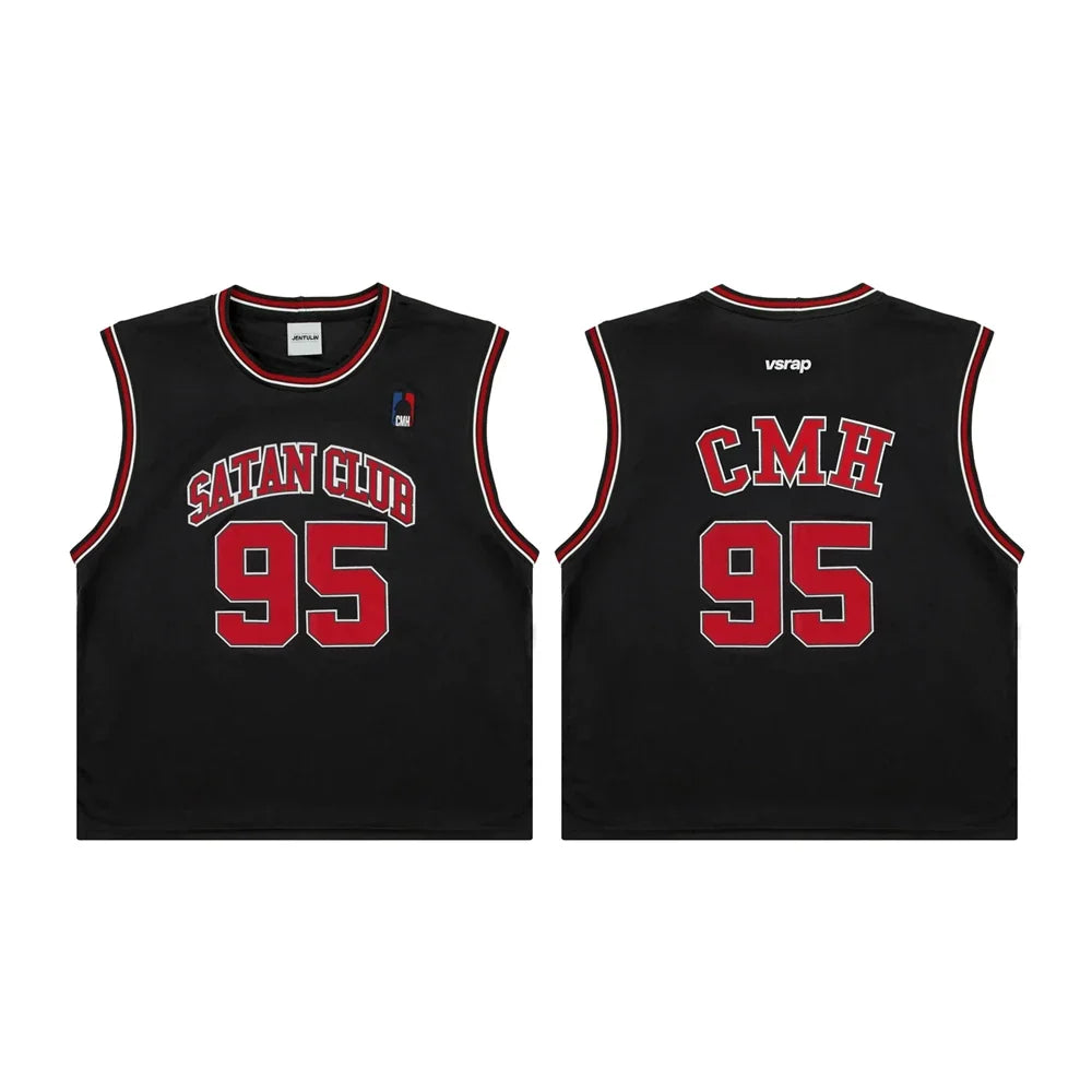 Satan Club Jersey Tank Top — vista frontale