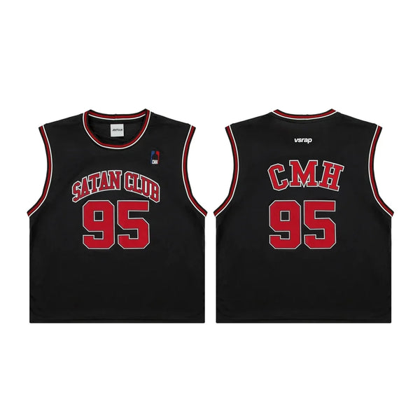 Satan Club Jersey Tank Top — vista frontale