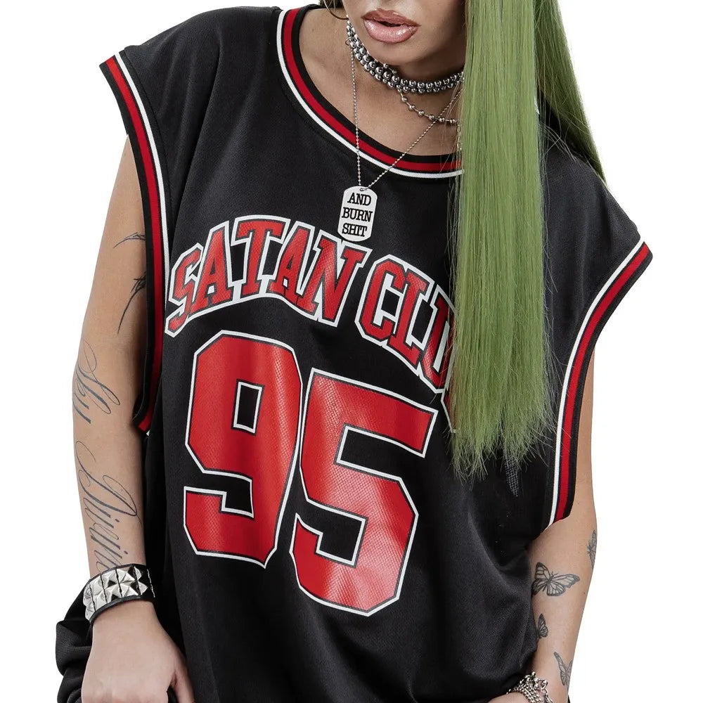Satan Club Jersey Tank Top — vista posteriore