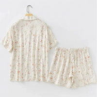 Satin Willow Print Two Piece Pyjamas — vista posteriore