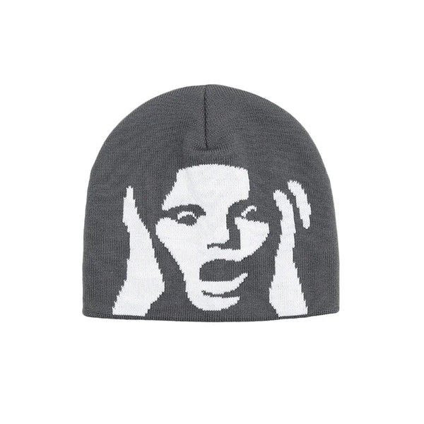 Y2K Scream Beanie Hat