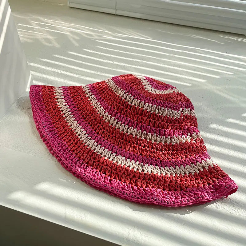 Seaside Knit Bucket Hat — dettaglio del tessuto