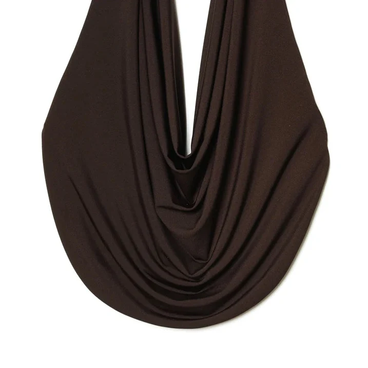 Sexy Backless Halter Plunge Low Cut Top — dettaglio della stampa