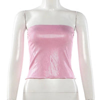 Sexy Shiny Sequin Bandeau Tube Top — vista posteriore