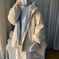 Sherpa Fleece Lined Hooded Jacket Coat — vista posteriore