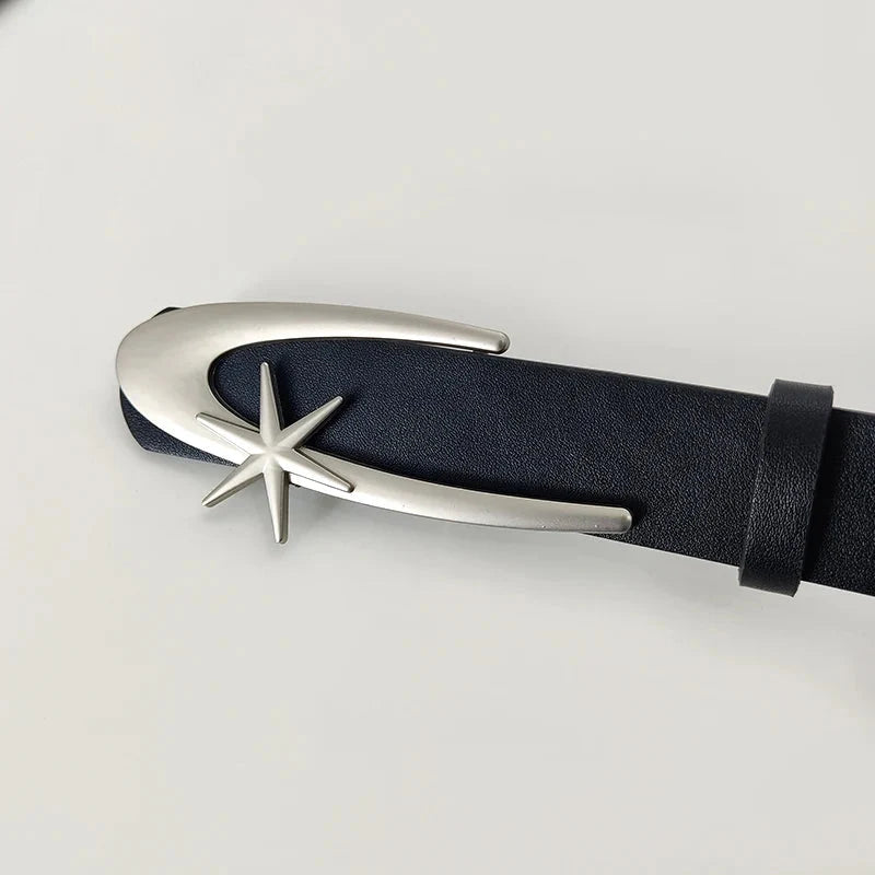 Shooting Star Crescent Moon Belt — vista laterale