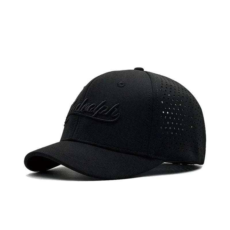 Short Brim Breathable Baseball Cap — vista posteriore