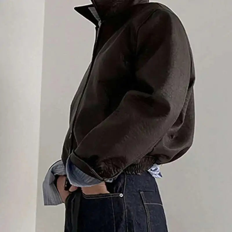 Short Essentials Zip Up Faux Leather Jacket — in alternativa