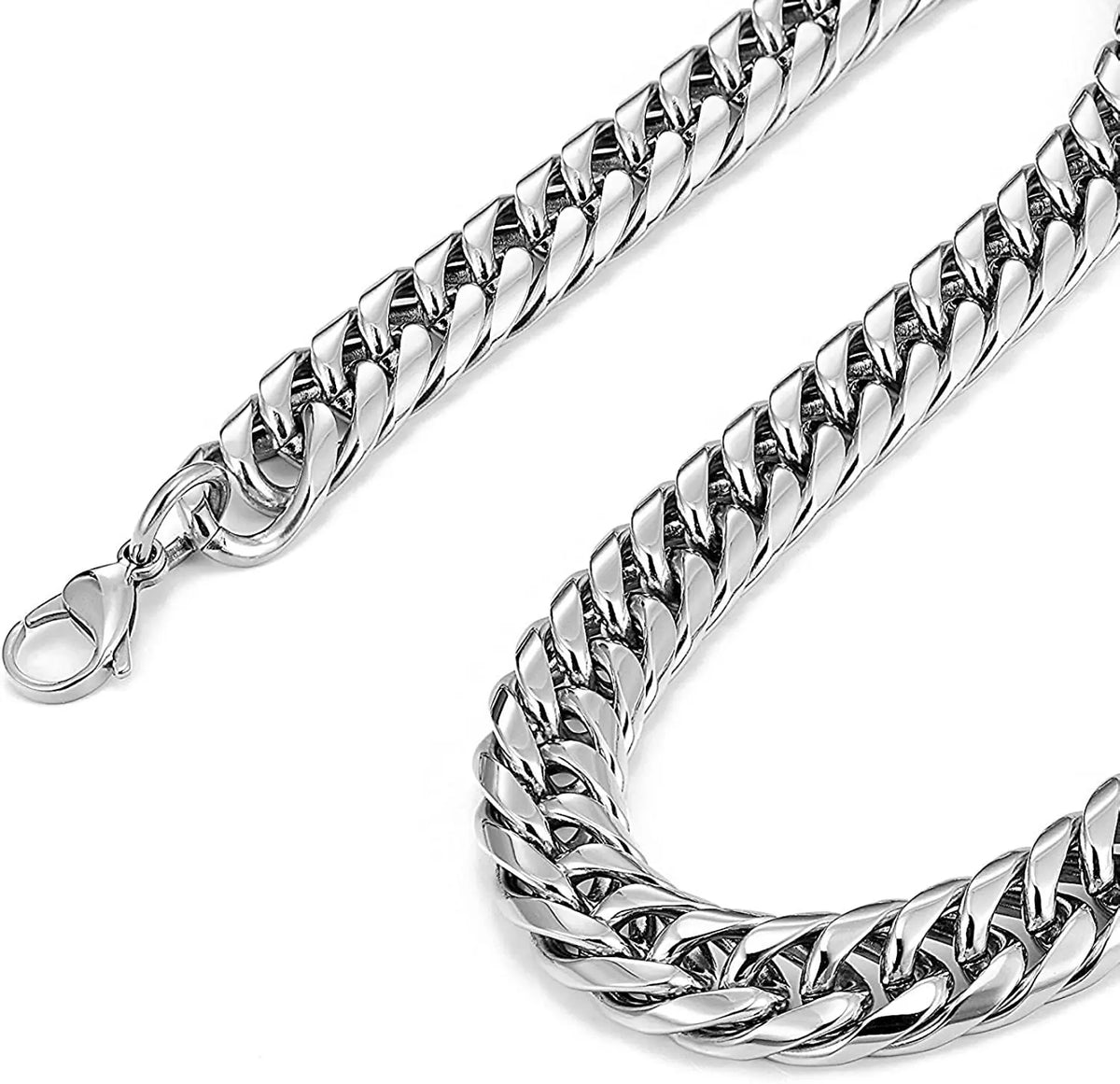 Silver Cuban Chain Necklace — dettaglio della stampa
