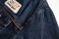 Single Breasted Baggy Denim Jacket — dettaglio del tessuto