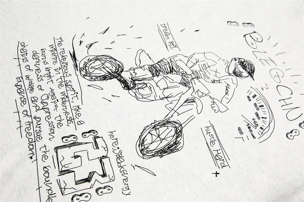 Sketchbook Bike Graphic Long Sleeve Top — dettaglio