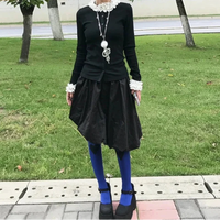 Slim Patchwork Fairycore Cardigan Knit Sweater — vista frontale