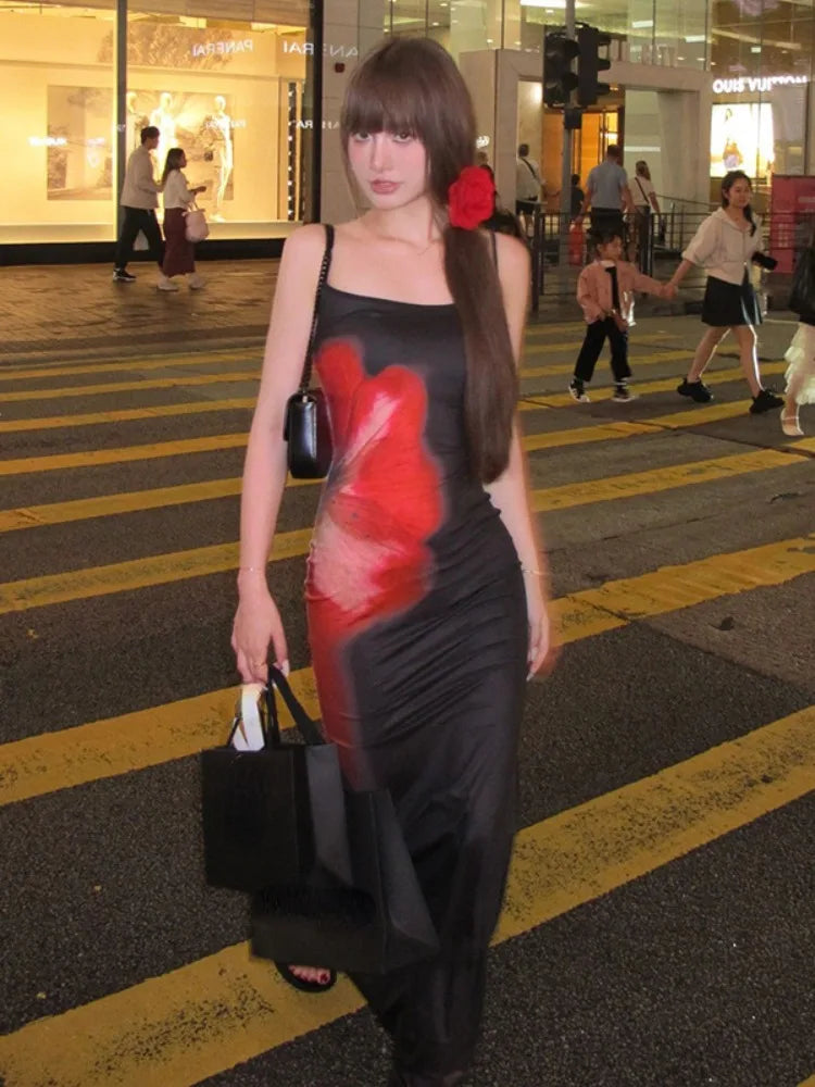 Slim Waist Long Dress — vista posteriore