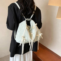 Small Ribbon Leather Shoulder Handbags — vista completa