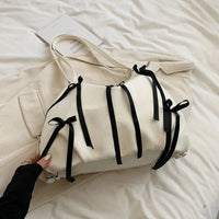Small Ribbon Leather Shoulder Handbags — dettaglio della stampa