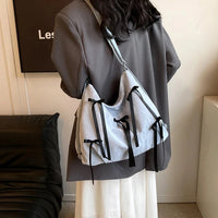 Small Ribbon Leather Shoulder Handbags — vista laterale