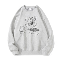 Smoking Portrait Graphic Hoodie — dettaglio della stampa