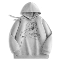 Smoking Portrait Graphic Hoodie — in alternativa
