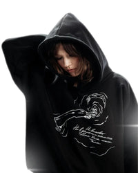 Smoking Portrait Graphic Hoodie — in alternativa