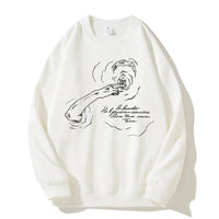 Smoking Portrait Graphic Hoodie — vista frontale
