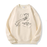 Smoking Portrait Graphic Hoodie — dettaglio