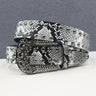 Y2K Snakeskin Studded Big Buckle Belt