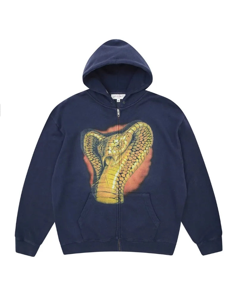 Sneaky Snake Graphic Zip Up Hoodie