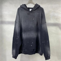 Speckled Ink Faded Distressed Baggy Hoodie — dettaglio