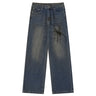 Y2K Spider Print Graphic Denim Jeans