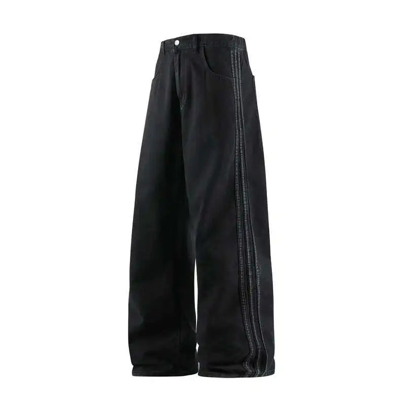 Spliced Baggy Denim Jeans — vista frontale