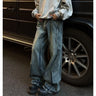 Y2K Spliced Flare Baggy Jeans