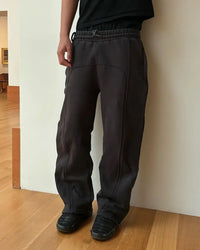 Spliced Straight Leg Sweatpants Jogger Trousers — dettaglio del tessuto