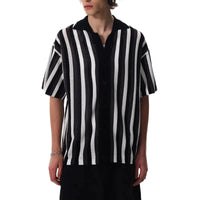Spliced Striped Knitted Cardigan — vista posteriore