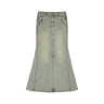 Y2K Split Denim Long Mermaid Fishtail Maxi Skirt