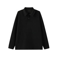 Spring Lapel Kitted Jumper Sweater — vista laterale