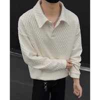 Spring Lapel Kitted Jumper Sweater — vista posteriore