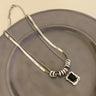 Y2K Square Pendant Double Layer Necklace