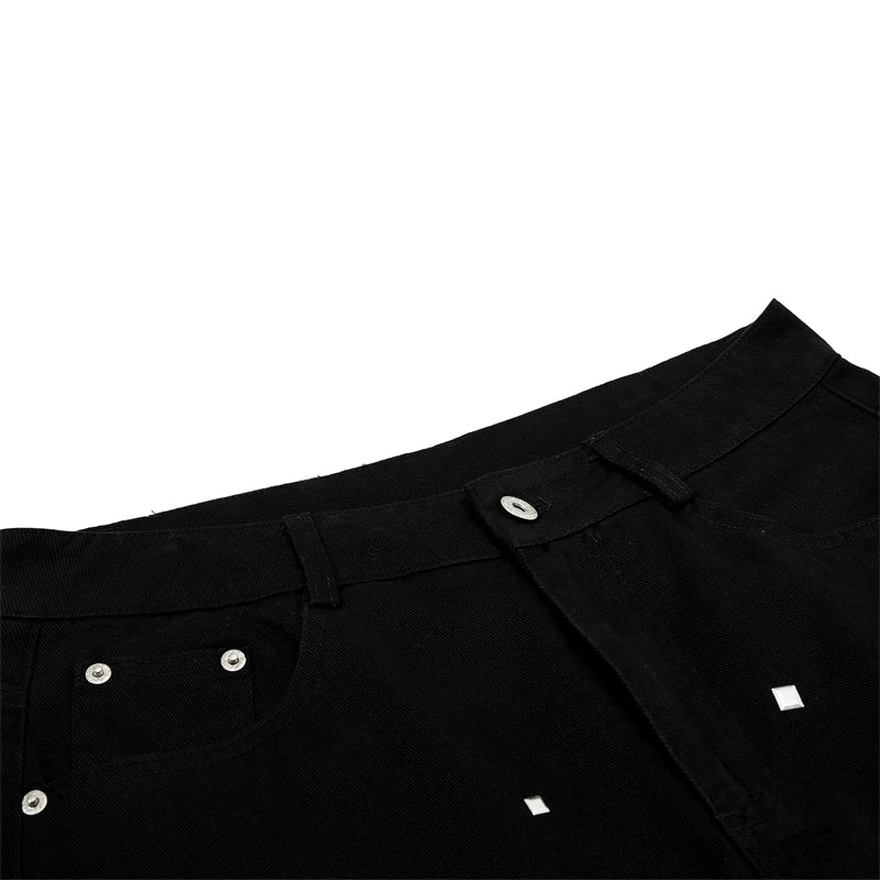 Square Rhinestone Wide Leg Jeans — in alternativa