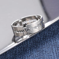 Stainless Steel Blade Ring — in alternativa