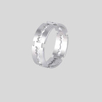 Stainless Steel Blade Ring — vista posteriore